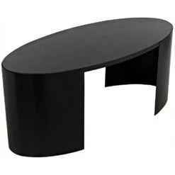Noir Marigold Desk Ebony Walnut With Black Steel -France and Son Store gdes186eb 4 lg