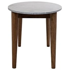 Noir Surf Oval Dining Table With Stone Top -France and Son Store gtab524dw 3 lg