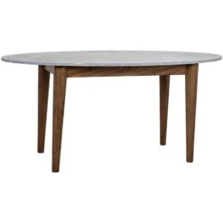 Noir Surf Oval Dining Table With Stone Top