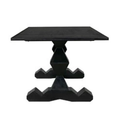 Noir Madeira Dining Table - Hand Rubbed Black -France and Son Store gtab577hb 6 lg