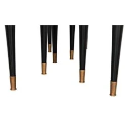 Noir Romeo Dining Table - Hand Rubbed Black -France and Son Store gtab582hb 10 lg