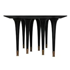 Noir Romeo Dining Table - Hand Rubbed Black -France and Son Store gtab582hb 8 lg
