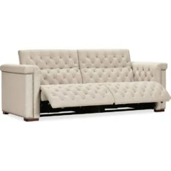 Savion Deux LAF/RAF 2 Over 2 Sofa With Power Recliners And Power Headrests - Beige -France and Son Store hdepdkzwapq9f873etr9