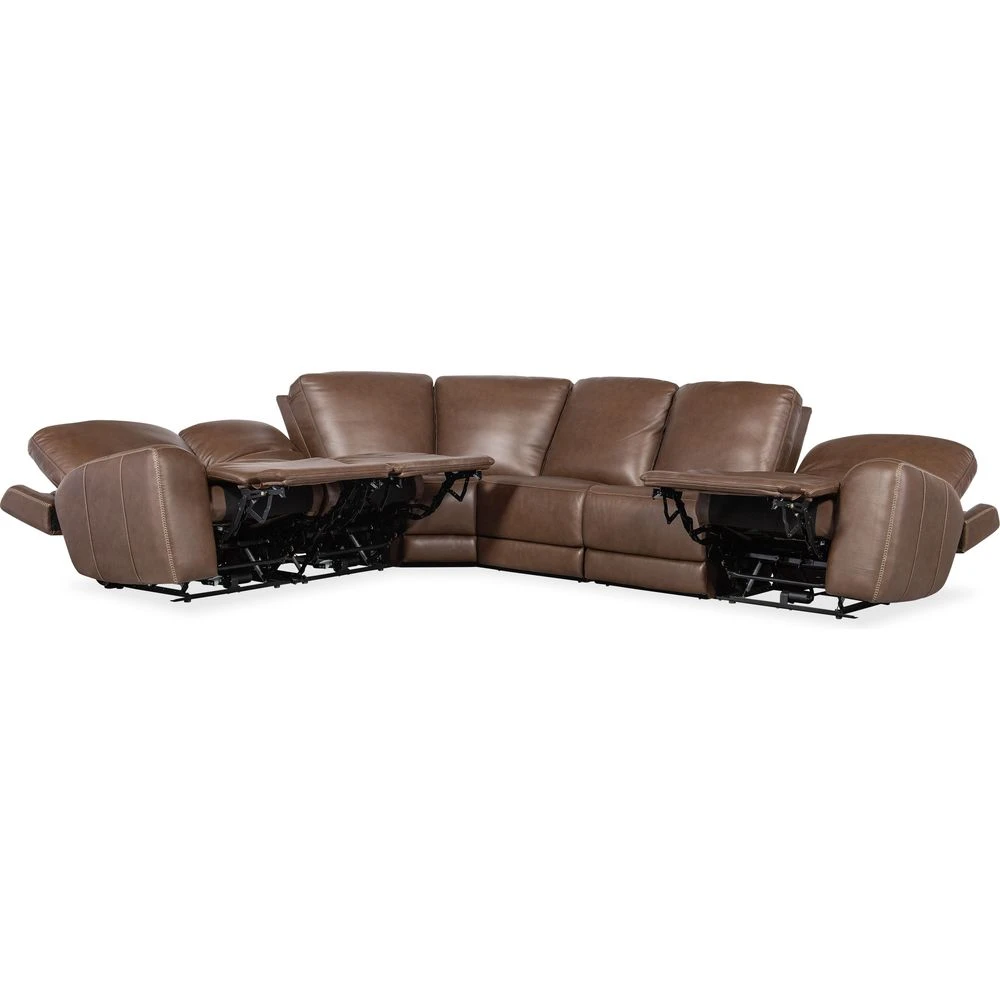 Beacon 6 Piece Sectional With Power Recline & Power Headrest (Configuration 2) - Brown 3 Beacon 6 Piece Sectional With Power Recline & Power Headrest (Configuration 2) - Brown
