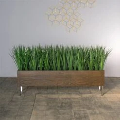 Liriope Grass In Rectangle Planter With Legs