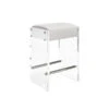 Indy - Nickel And Acrylic Counter Stool With White Vinyl Cushion -France and Son Store indy nwh 46091.1538510024 aa0638cf bddf 4246 b9a0 6ab630466938