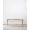 Ivory Velvet Woven Bench -France and Son Store ivory120 f6974782 7465 4ce1 b9b3 063467d2ed6b