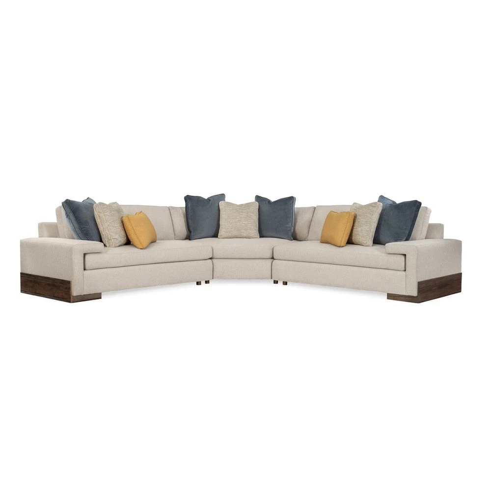 Self-Centered 3-Pc Sectional - Grey, Brown 3 Self-Centered 3-Pc Sectional - Grey, Brown