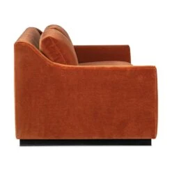 Sophia Slope Arm Mohair Sofa With Bench Seat - Cinnamon/Ebony 10 Sophia Slope Arm Mohair Sofa With Bench Seat - Cinnamon/Ebony -France and Son Store m105 701 f side silo