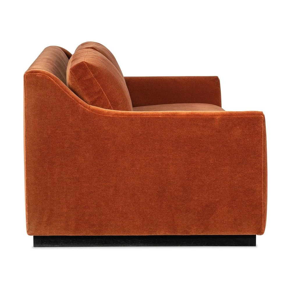 Sophia Slope Arm Mohair Sofa With Bench Seat - Cinnamon/Ebony 6 Sophia Slope Arm Mohair Sofa With Bench Seat - Cinnamon/Ebony - Image 4