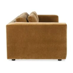 Vann Bench Seat 91" Sofa - Ochre Mohair -France and Son Store m117 701 f side silo