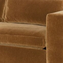 Vann Bench Seat 91" Sofa - Ochre Mohair -France and Son Store m117 701 f silo2