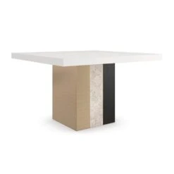 Harmony Dark Dining Table - Brown, Grey, Bronze, White