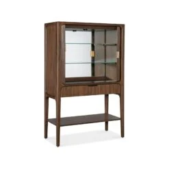 Milo Ribbed Cadenza Cabinet - Chestnut -France and Son Store m22 50330 85 open silo2