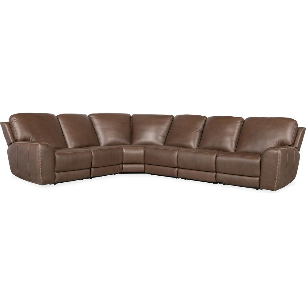 Beacon 6 Piece Sectional With Power Recline & Power Headrest (Configuration 2) - Brown 4 Beacon 6 Piece Sectional With Power Recline & Power Headrest (Configuration 2) - Brown - Image 2