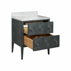 Santos 28" Vintage Navy Vanity With Rectangular Undermount Sink -France and Son Store oyccnjotrwyrj3telbvk