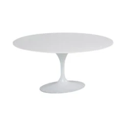 Quartz Pedestal Tulip Dining Table - Oval