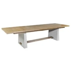 Irving Trestle Extension Dining Table 105-125" -France and Son Store r22982 6