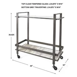 Biddie Bar Cart - Bronze -France and Son Store r25277 6