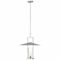 Windsor 18" Lantern - Polished Nickel With Clear Glass