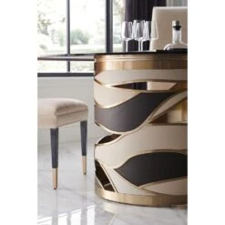 Maestro Dining Side Chair - Brown, Gold -France and Son Store sig 021 201 b detail2