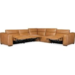 Fresco 5 Seat Sectional With Power Recline & Power Headrest - Brown -France and Son Store ss404 5pc3 080 full open silo eeb08fc6 9e09 48a2 86a3 73135a13f4df