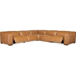 Fresco 5 Seat Sectional With Power Recline & Power Headrest - Brown -France and Son Store ss404 5pc3 080 open silo 633bc672 9e24 42be 8033 cf84b9192cb6
