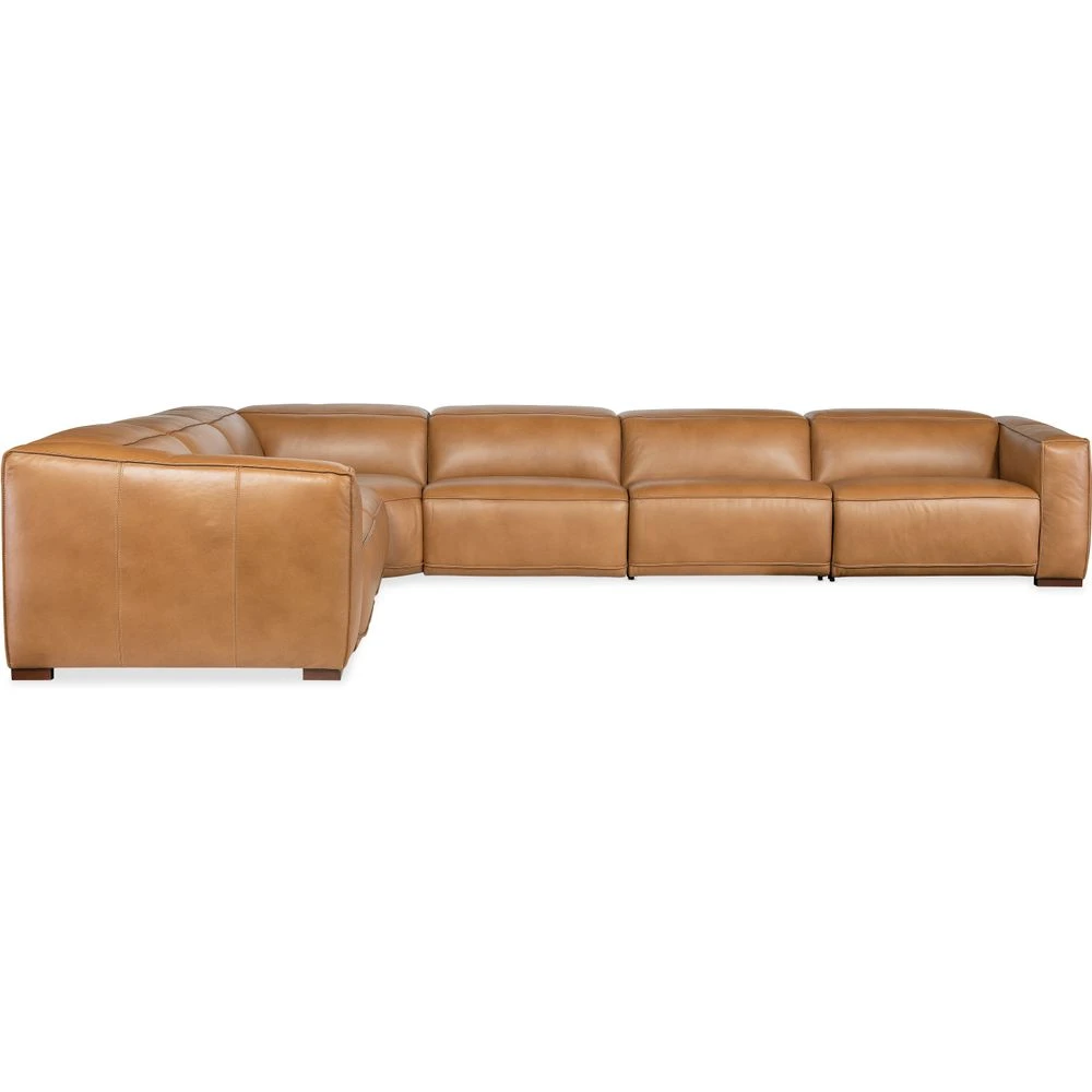 Fresco 6 Seat Sectional 4-Power Recline & Power Headrest - Brown 7 Fresco 6 Seat Sectional 4-Power Recline & Power Headrest - Brown - Image 5
