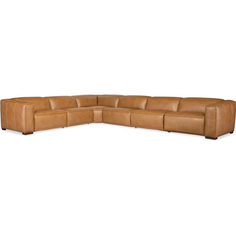 Fresco 6 Seat Sectional 4-Power Recline & Power Headrest - Brown 3 Fresco 6 Seat Sectional 4-Power Recline & Power Headrest - Brown