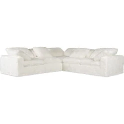 Barefoot 5-Seat Sectional - White -France and Son Store ss410 5pc 410 straight silo 81aa9ed0 c1eb 4c00 a766 501cb21e4340