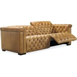 Apollo Deux Power Recliner And Power Headrests - Brown Tan