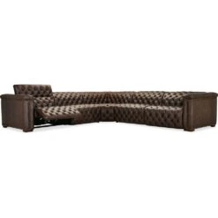 Savion Deux 5 Seat Sectional With Three Power Recliners And Six Power Headrests - Brown -France and Son Store ss435 5pc3 089 open silo 7c4357c1 cf85 41eb bac0 c272e0d8b2ec