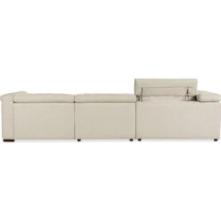 Savion Deux 5 Seat Sectional With Three Power Recliners And Six Power Headrests - Beige -France and Son Store ss435 5pc3 414 back open silo bee61f97 9d9d 401f 98b5 54b0afc518f0