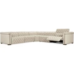 Savion Deux 5 Seat Sectional With Three Power Recliners And Six Power Headrests - Beige -France and Son Store ss435 5pc3 414 open silo 3b6d3005 bca2 47dc 9da1 0c1750a1a161