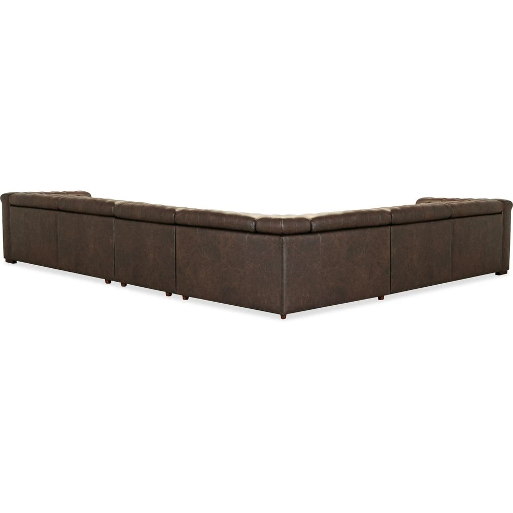 Savion Deux 6 Seat Sectional With Three Power Recliners And Seven Power Headrests - Brown 7 Savion Deux 6 Seat Sectional With Three Power Recliners And Seven Power Headrests - Brown - Image 5