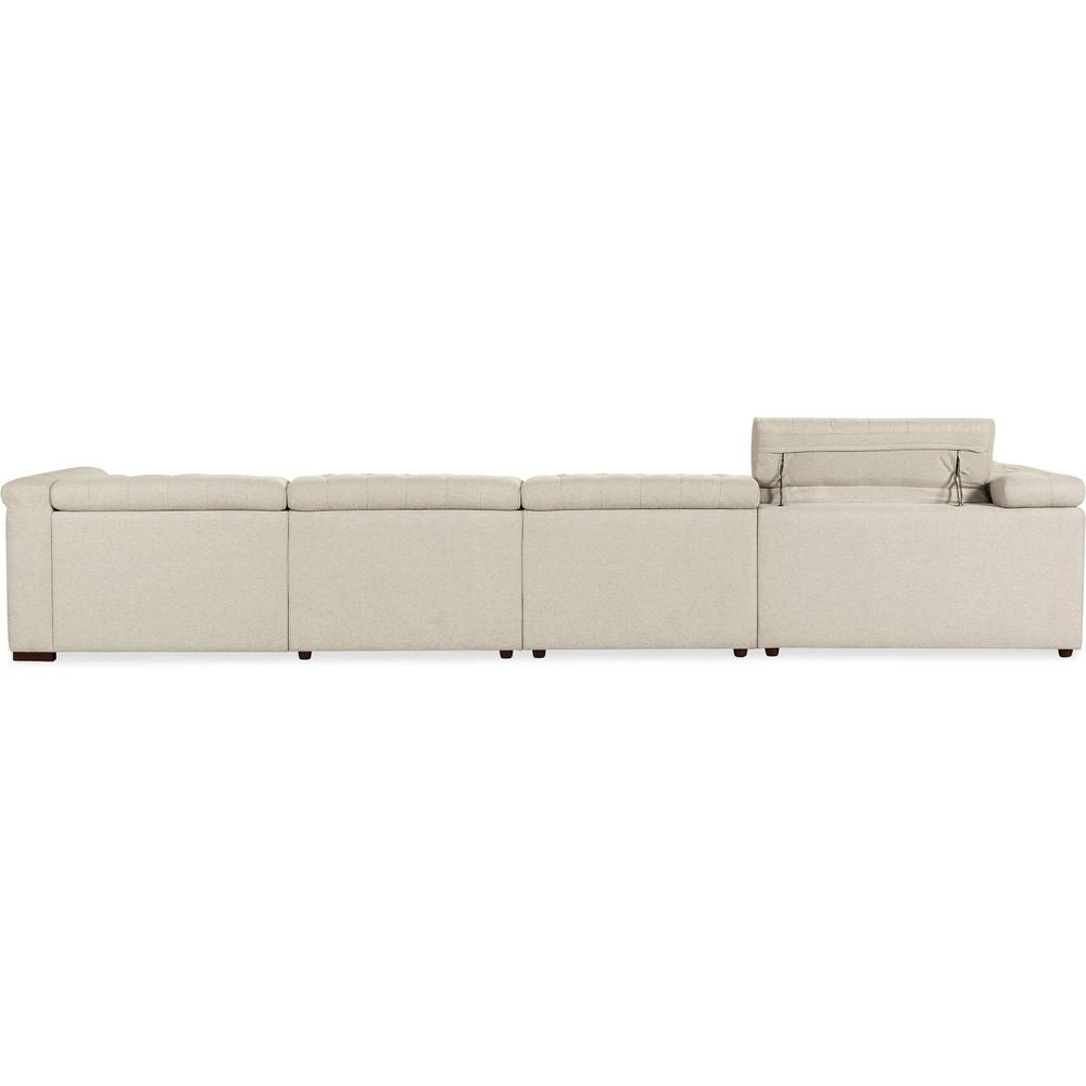 Savion Deux 6 Seat Sectional With Three Power Recliners And Seven Power Headrests - Beige 7 Savion Deux 6 Seat Sectional With Three Power Recliners And Seven Power Headrests - Beige - Image 5