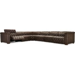 Savion Deux 6 Seat Sectional With Four Power Recliners And Seven Power Headrests - Brown -France and Son Store ss435 6pc4 089 open silo 0396cf47 365d 4548 a978 d1469cdb69c0