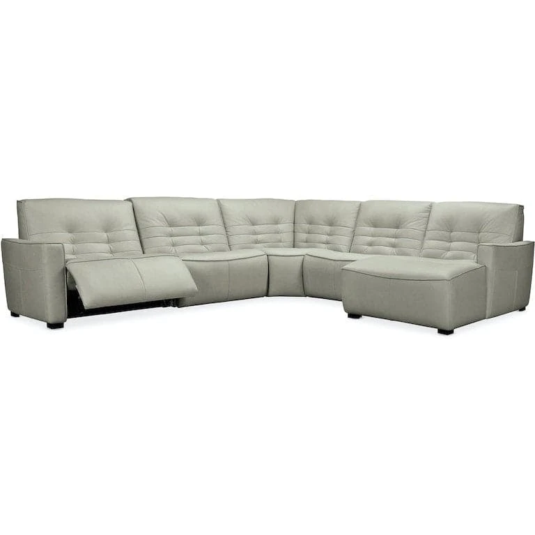 Reaux 5 - Piece Chaise Sectional With 2 Power Recliners 3 Reaux 5 - Piece Chaise Sectional With 2 Power Recliners