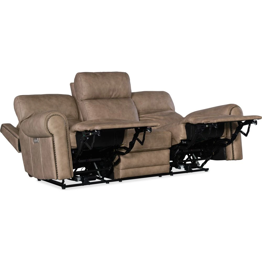 Duncan Power Sofa With Power Headrest & Lumbar - Brown 3 Duncan Power Sofa With Power Headrest & Lumbar - Brown
