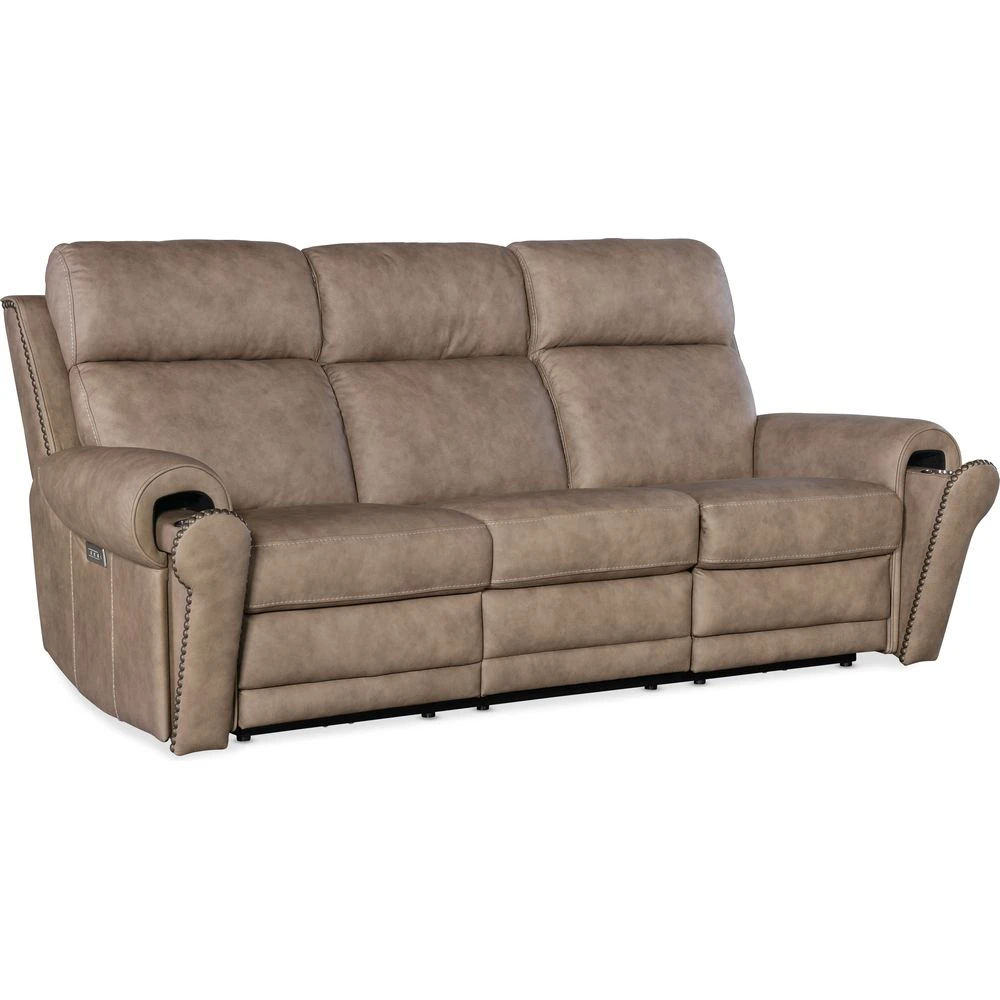 Duncan Power Sofa With Power Headrest & Lumbar - Brown 4 Duncan Power Sofa With Power Headrest & Lumbar - Brown - Image 2