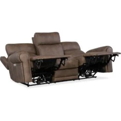 Duncan Power Sofa With Power Headrest & Lumbar - Dark Brown -France and Son Store ss635 phzl3 088 full open silo cb1d88cc 4d9c 45c2 9a02 7446c9d35627