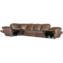 Torres 6 Piece Sectional With Power Recline & Power Headrest (Configuration 1) - Brown -France and Son Store ss640 6pc2 088 full open silo e4519511 1068 43ed b414 0447035561a1