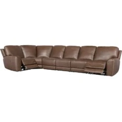 Torres 6 Piece Sectional With Power Recline & Power Headrest (Configuration 1) - Brown -France and Son Store ss640 6pc2 088 open silo 5c99cd6b b532 438a 88e7 b0962112a9f7
