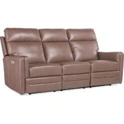 Twain Zero Gravity Power Sofa W/Power Headrest And Lumbar - Brown