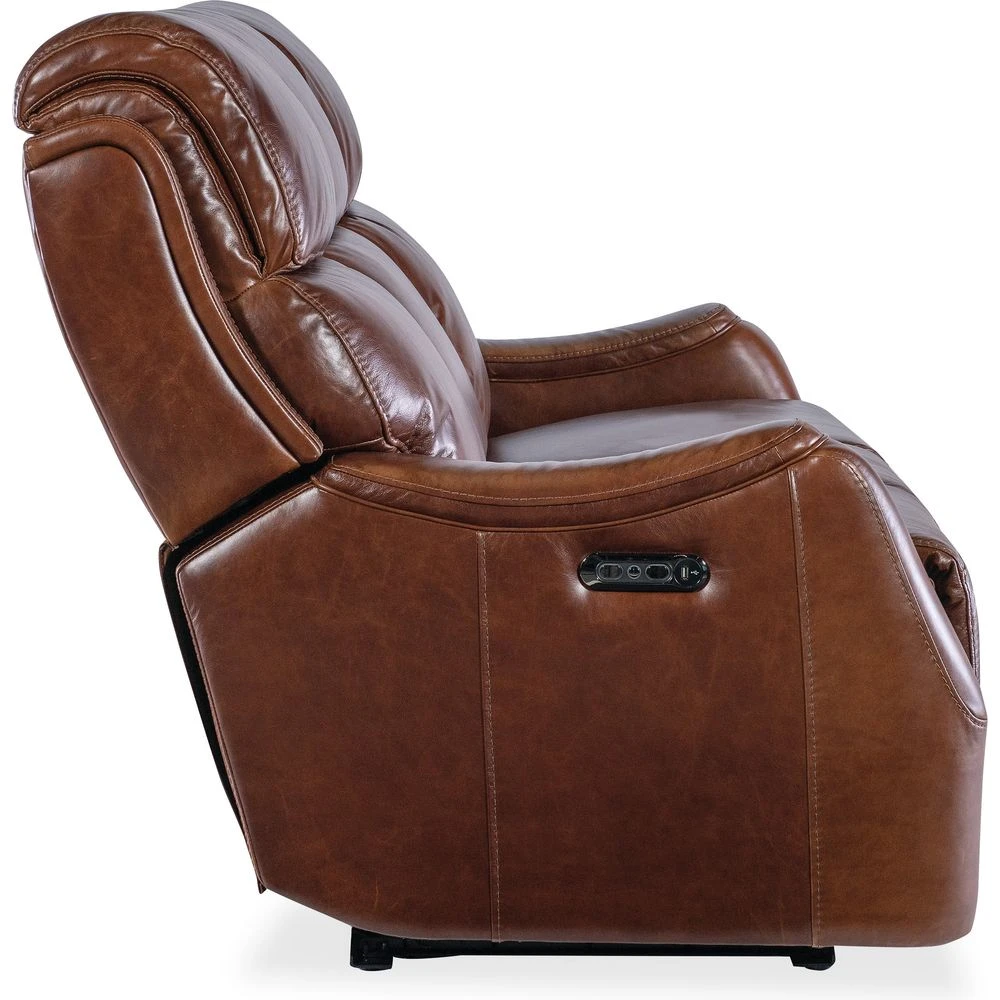 Harlan Zero Gravity Sofa With Power Recline & Power Headrest - Brown 4 Harlan Zero Gravity Sofa With Power Recline & Power Headrest - Brown - Image 2