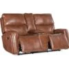 Crosby Zero Gravity Power Console Loveseat With Power Headrest And Lumbar - Brown