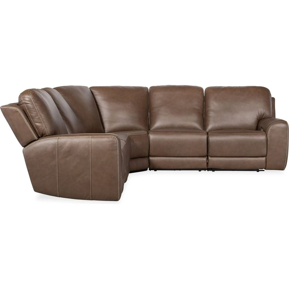 Beacon 5 Piece Sectional With Power Recline & Power Headrest (Configuration 2) - Dark Brown 4 Beacon 5 Piece Sectional With Power Recline & Power Headrest (Configuration 2) - Dark Brown - Image 2