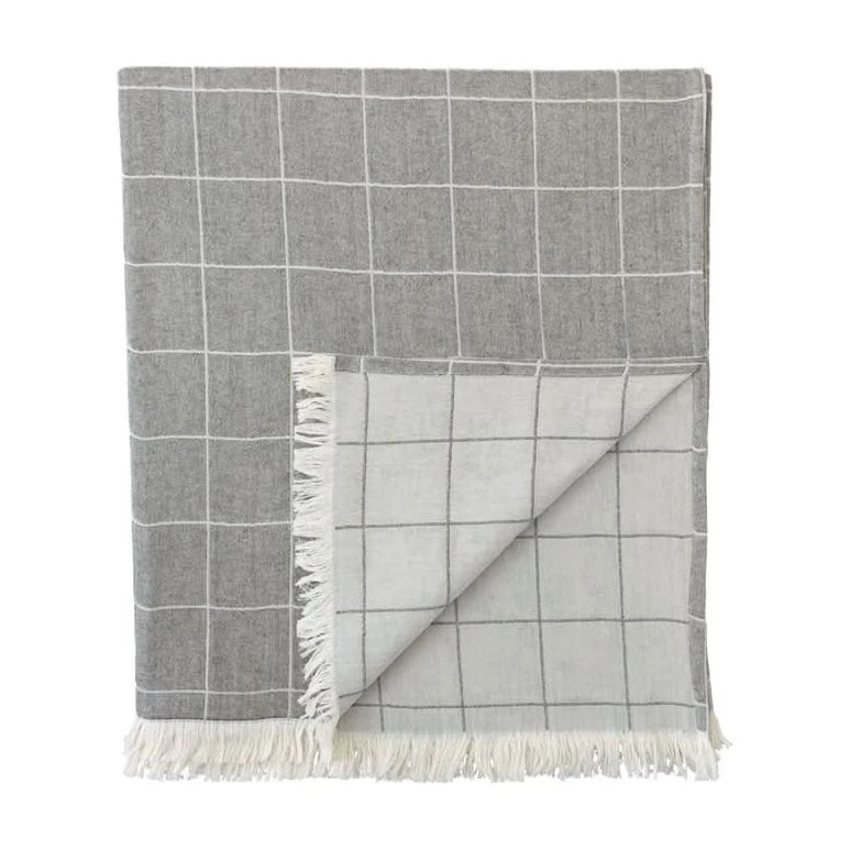 Sandy Windowpane Throw In Gray 3 Sandy Windowpane Throw In Gray