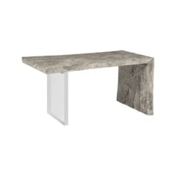 Acrylic Leg Gray Aether Desk