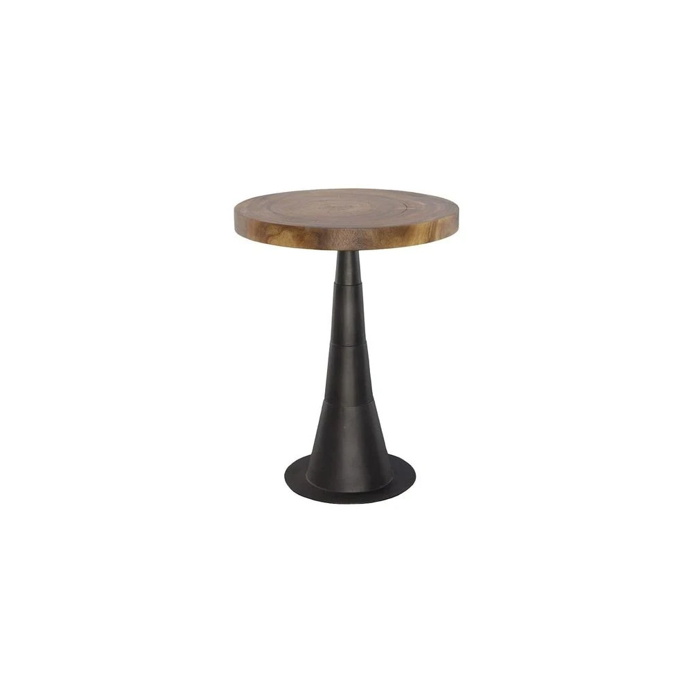 Salsa Bar Table - Iron Base - Natural 3 Salsa Bar Table - Iron Base - Natural